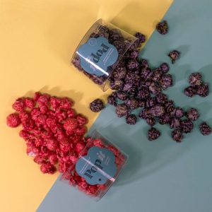 palomitas de sabores en vaso