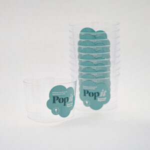 Vasos popit para fiestas de pelomitas