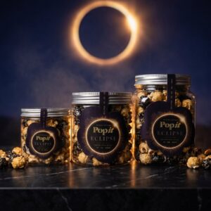 Palomitas Eclipse edición especial en sus tres formatos: tarro de 50, 100 y 165 gramos